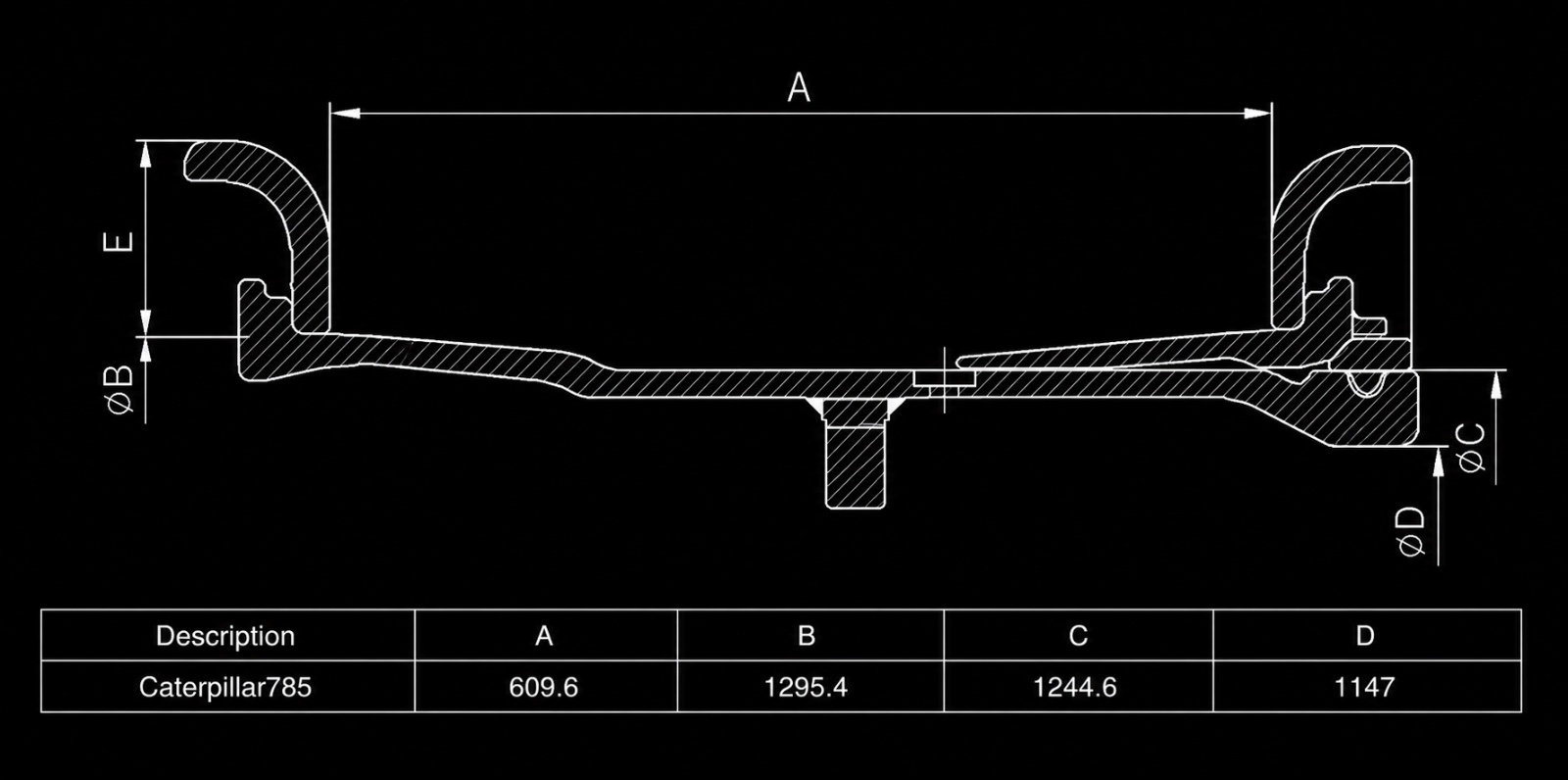 CATERPILLAR 785 dimensions
