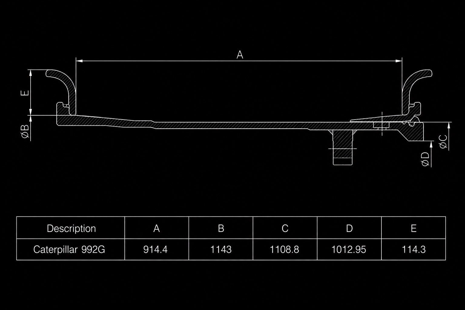 CATERPILLAR 992G dimensions