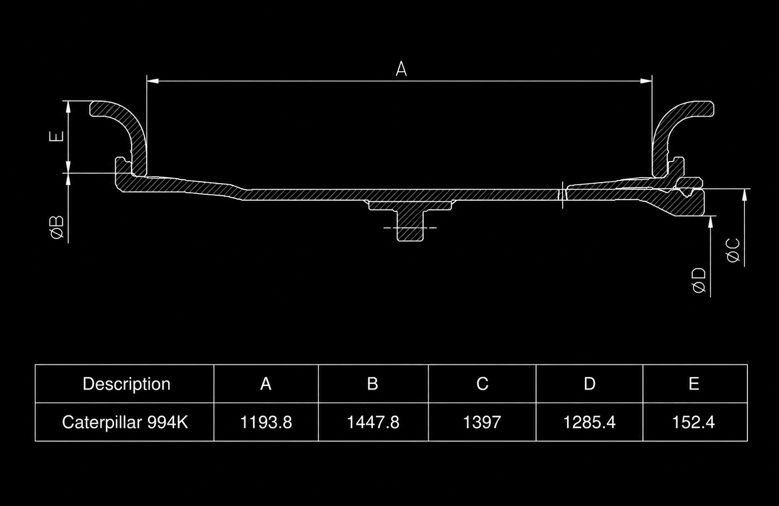 CATERPILLAR 994K dimensions
