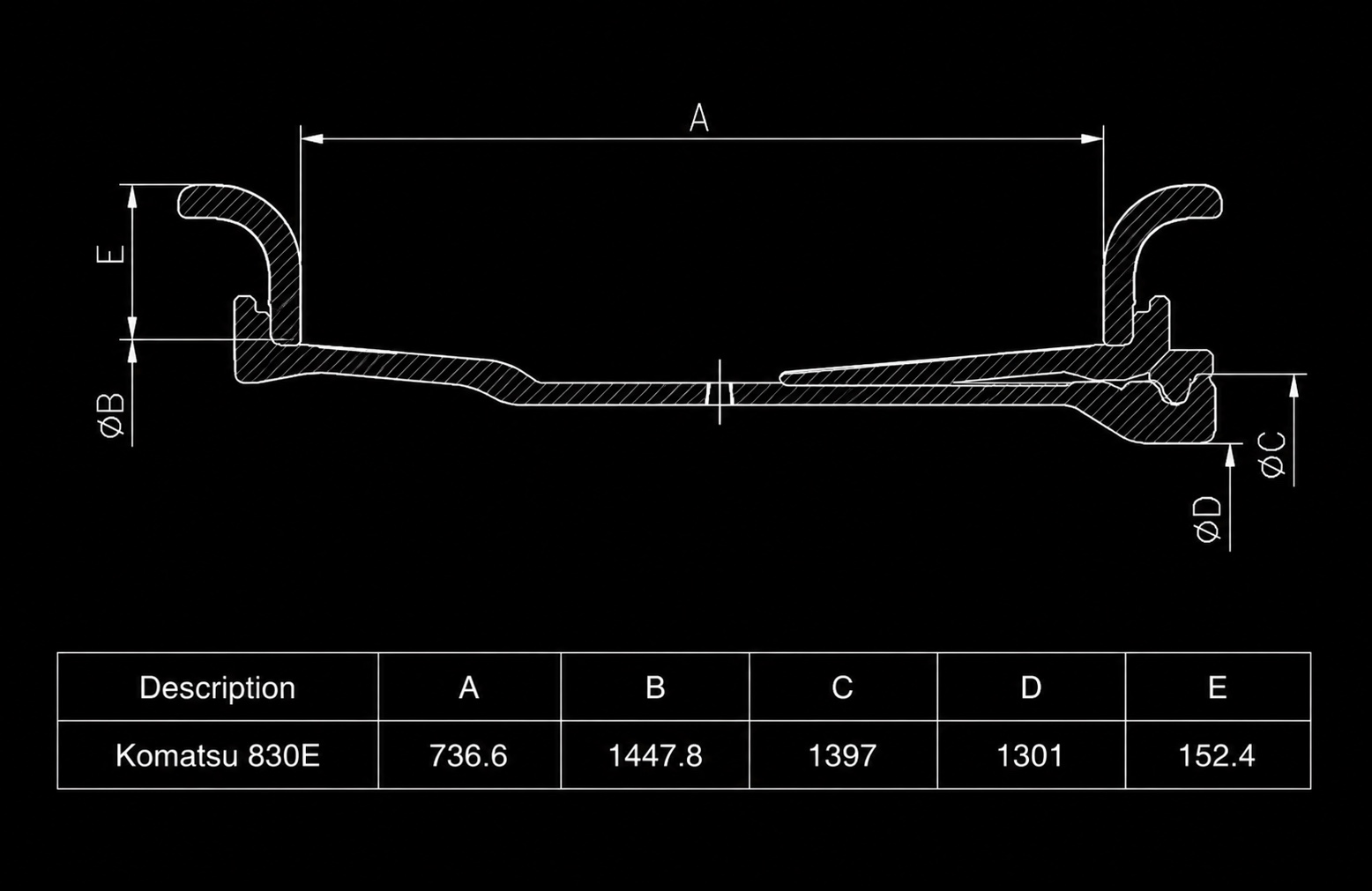 KOMATSU 830E dimensions