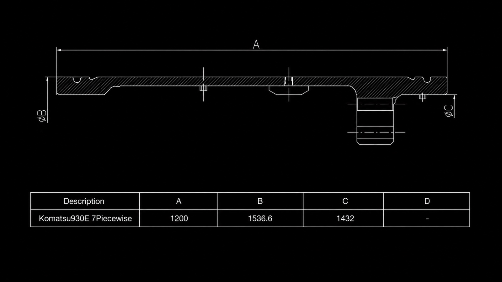 KOMATSU 930E 7-PIECE dimensions