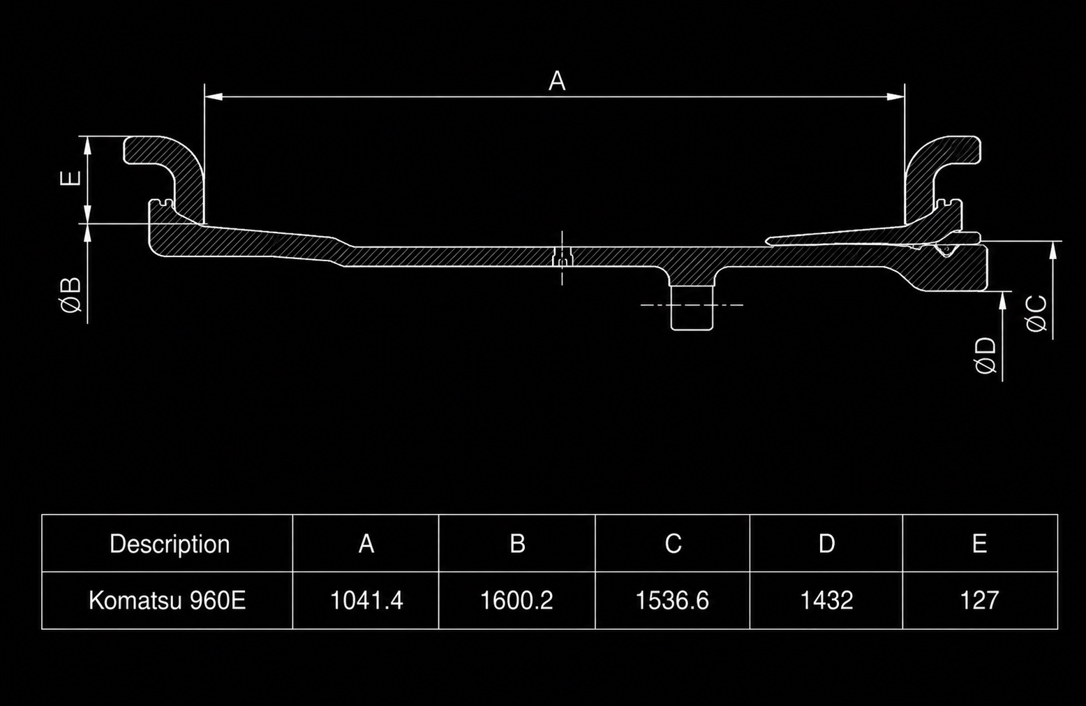 KOMATSU 960E dimensions