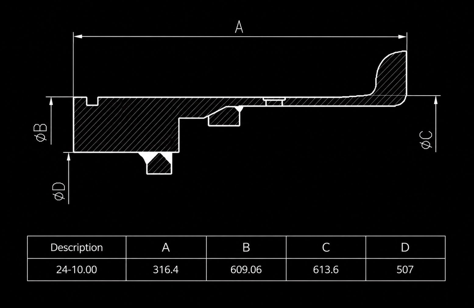 INDUSTRIAL 24-10.00 dimensions