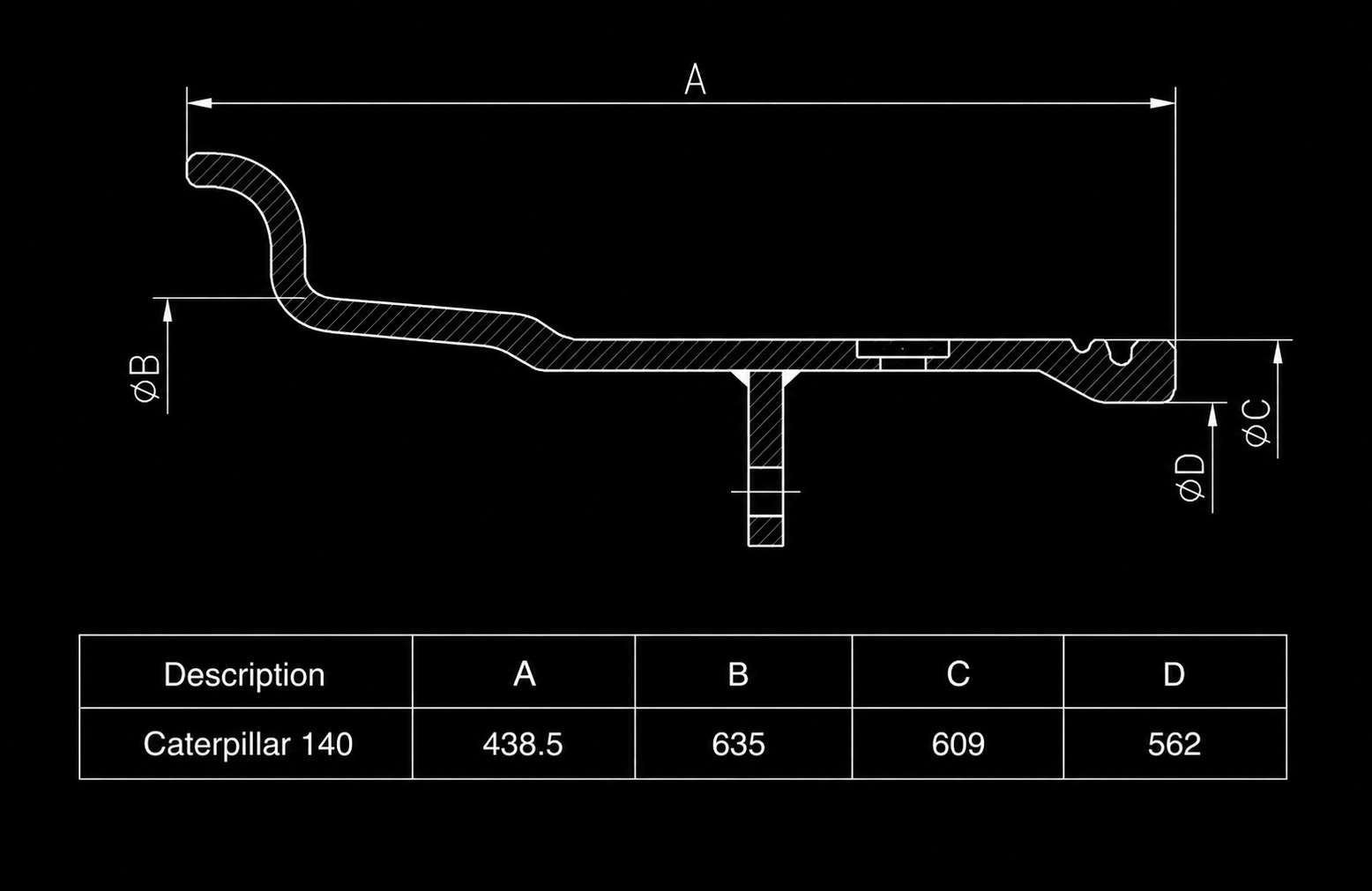 CATERPILLAR 140 GRADER dimensions