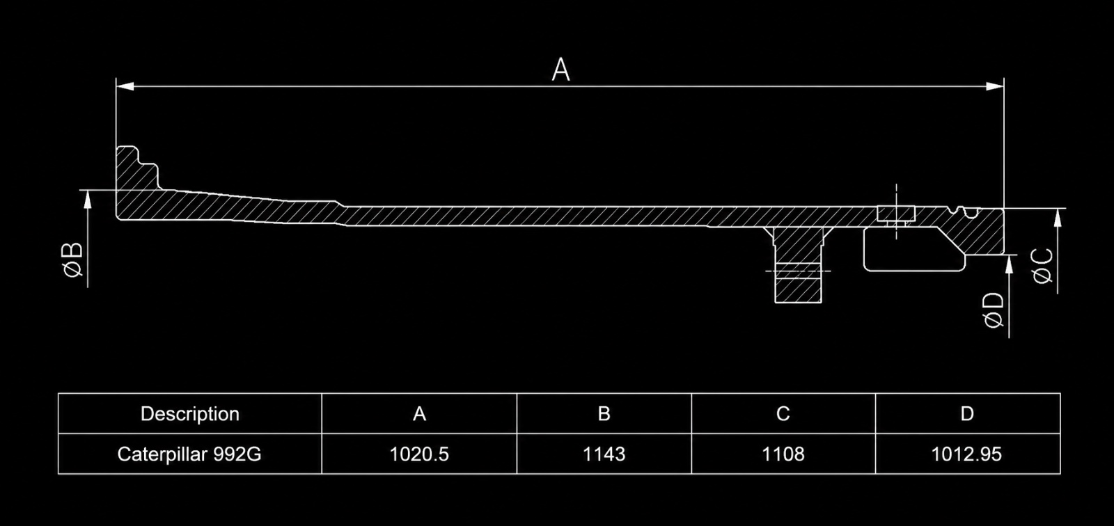 CATERPILLAR 992G dimensions