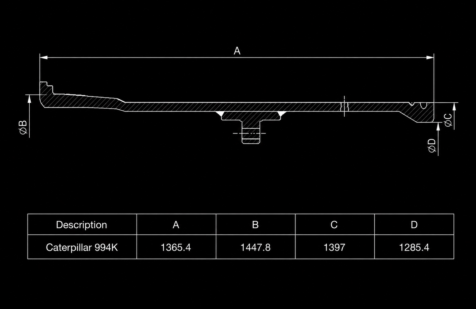 CATERPILLAR 994K dimensions